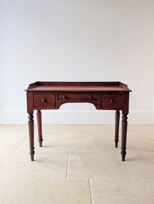 ANTIQUE VICTORIAN MAHOGANY WRITING TABLE C1890 - ADDITIONAL PHOTO 1