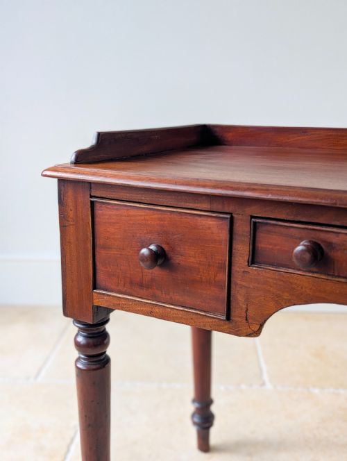 ANTIQUE VICTORIAN MAHOGANY WRITING TABLE C1890 - ADDITIONAL PHOTO 4