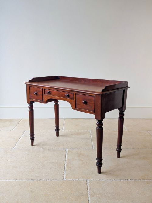 ANTIQUE VICTORIAN MAHOGANY WRITING TABLE C1890 - ADDITIONAL PHOTO 5