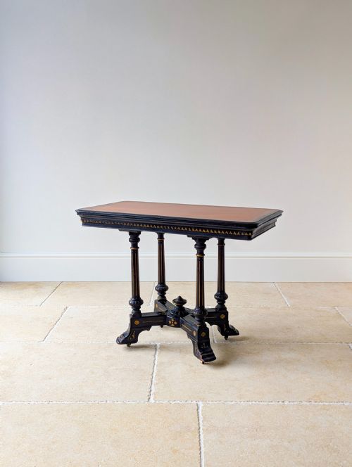 ANTIQUE VICTORIAN AESTHETIC MOVEMENT MAHOGANY CARD TABLE C1880 - ADDITIONAL PHOTO 6