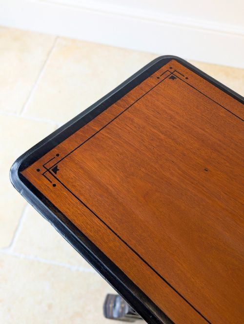 ANTIQUE VICTORIAN AESTHETIC MOVEMENT MAHOGANY CARD TABLE C1880 - ADDITIONAL PHOTO 7