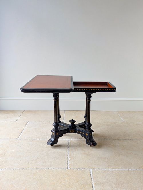 ANTIQUE VICTORIAN AESTHETIC MOVEMENT MAHOGANY CARD TABLE C1880 - ADDITIONAL PHOTO 8