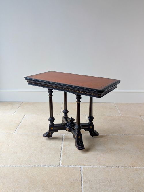 ANTIQUE VICTORIAN AESTHETIC MOVEMENT MAHOGANY CARD TABLE C1880 - ADDITIONAL PHOTO 16