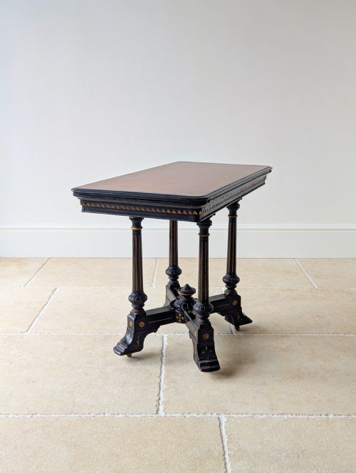 ANTIQUE VICTORIAN AESTHETIC MOVEMENT MAHOGANY CARD TABLE C1880 - ADDITIONAL PHOTO 18