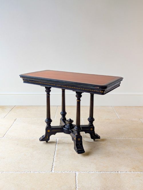 ANTIQUE VICTORIAN AESTHETIC MOVEMENT MAHOGANY CARD TABLE C1880 - ADDITIONAL PHOTO 19