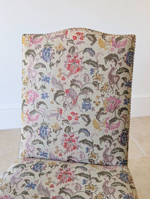 ANTIQUE MID 19TH CENTURY FLORAL MAHOGANY SIDE CHAIR C1850 - ADDITIONAL PHOTO 3
