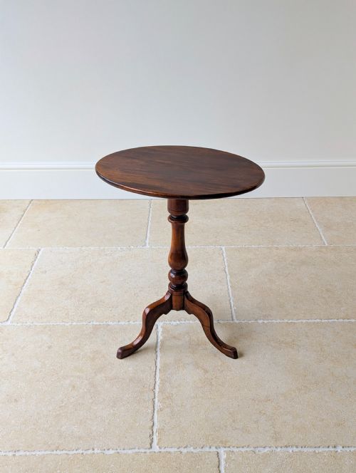 ANTIQUE GEORGIAN MAHOGANY OVAL TILTTOP TRIPOD WINE TABLE C1820 - ADDITIONAL PHOTO 9
