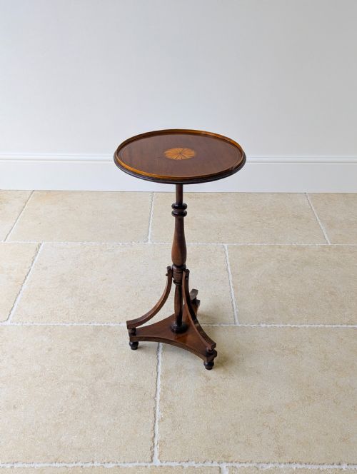 ANTIQUE EDWARDIAN INLAID MAHOGANY WINE TABLE C1905 - ADDITIONAL PHOTO 11