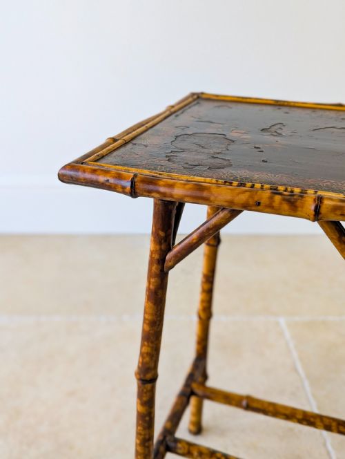 ANTIQUE VICTORIAN BAMBOO OCCASIONAL TABLE C1890 - ADDITIONAL PHOTO 8