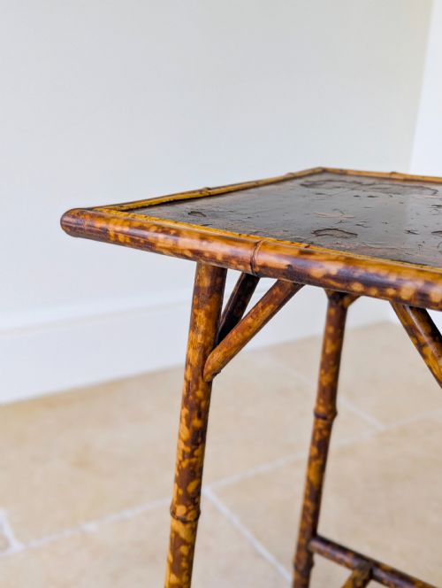 ANTIQUE VICTORIAN BAMBOO OCCASIONAL TABLE C1890 - ADDITIONAL PHOTO 12