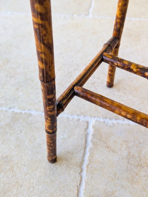 ANTIQUE VICTORIAN BAMBOO OCCASIONAL TABLE C1890 - ADDITIONAL PHOTO 16