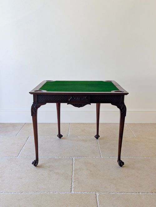 ANTIQUE EDWARDIAN MAHOGANY FOLDOVER CARD TABLE C1900 - ADDITIONAL PHOTO 13
