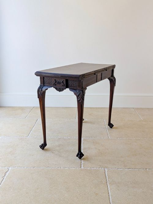ANTIQUE EDWARDIAN MAHOGANY FOLDOVER CARD TABLE C1900 - ADDITIONAL PHOTO 19