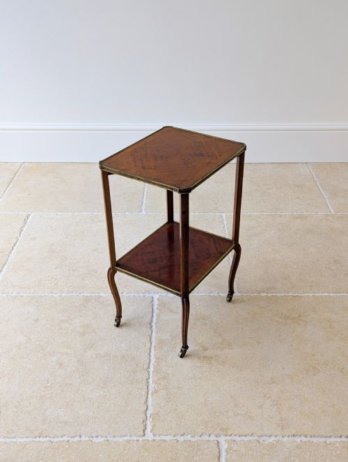 ANTIQUE VICTORIAN MAHOGANY TWOTIER OCCASIONAL TABLE BY W TURNER LORD CO C1880 - ADDITIONAL PHOTO 10