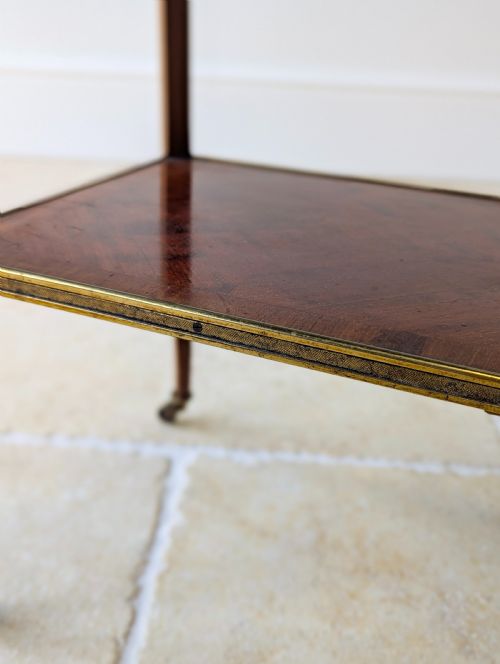 ANTIQUE VICTORIAN MAHOGANY TWOTIER OCCASIONAL TABLE BY W TURNER LORD CO C1880 - ADDITIONAL PHOTO 14