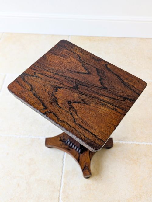 ANTIQUE REGENCY ROSEWOOD PEDESTAL OCCASIONAL TABLE C1820 - ADDITIONAL PHOTO 1