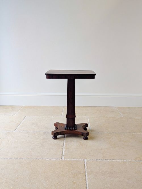 ANTIQUE REGENCY ROSEWOOD PEDESTAL OCCASIONAL TABLE C1820 - ADDITIONAL PHOTO 4