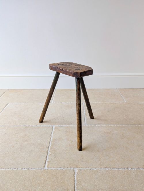 Antique Victorian Elm & Ash Cutler’s Stool C.1850