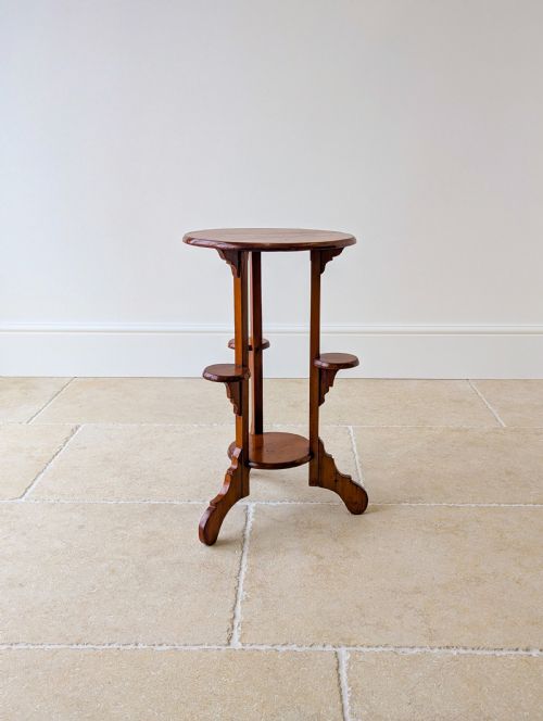ANTIQUE EARLY 20TH CENTURY BEECH OCCASIONAL TABLE C1920 - ADDITIONAL PHOTO 5