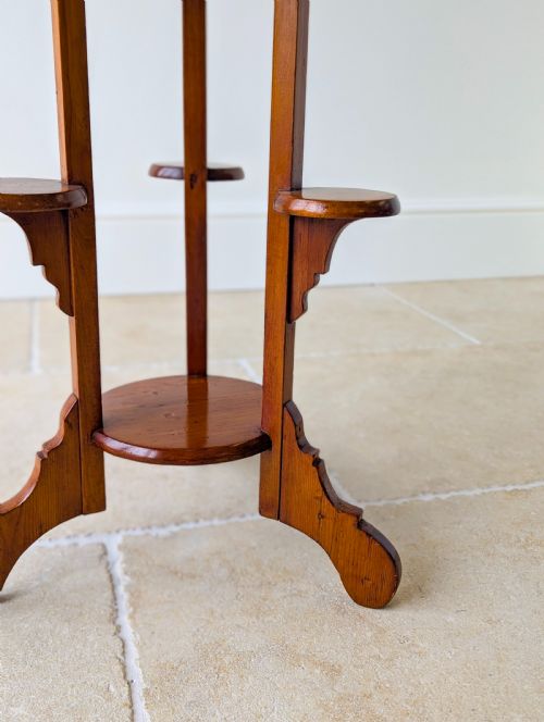 ANTIQUE EARLY 20TH CENTURY BEECH OCCASIONAL TABLE C1920 - ADDITIONAL PHOTO 9