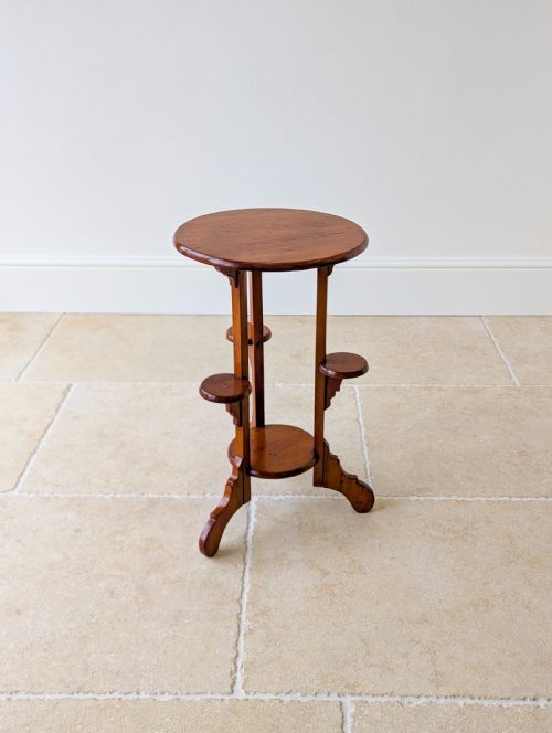 ANTIQUE EARLY 20TH CENTURY BEECH OCCASIONAL TABLE C1920 - ADDITIONAL PHOTO 11
