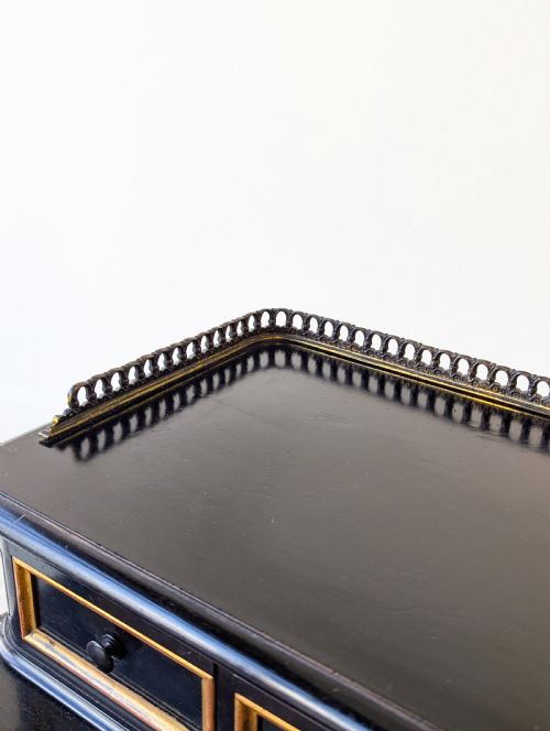 ANTIQUE VICTORIAN EBONISED BONHEUR DU JOUR C1870 - ADDITIONAL PHOTO 6
