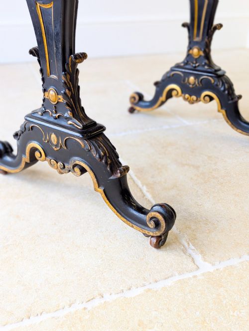 ANTIQUE VICTORIAN EBONISED BONHEUR DU JOUR C1870 - ADDITIONAL PHOTO 9