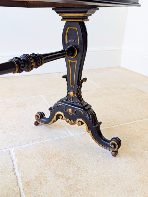 ANTIQUE VICTORIAN EBONISED BONHEUR DU JOUR C1870 - ADDITIONAL PHOTO 12