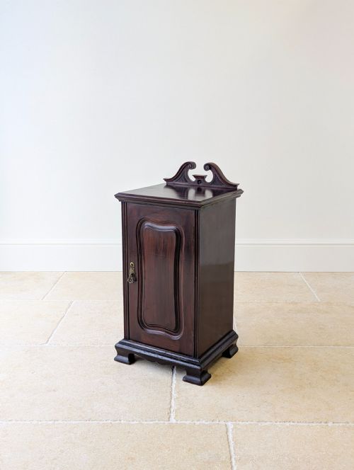 ANTIQUE VICTORIAN MAHOGANY BEDSIDE CABINET C1870