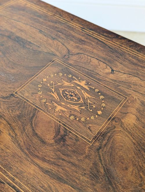 ANTIQUE EDWARDIAN ROSEWOOD OCCASIONAL TABLE C1910 - ADDITIONAL PHOTO 7