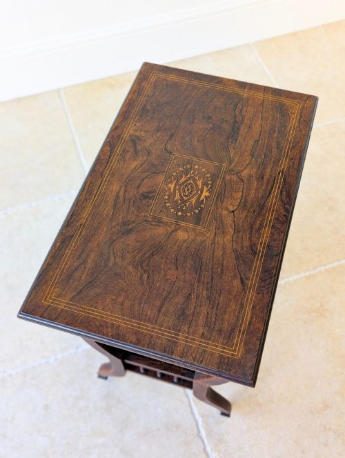 ANTIQUE EDWARDIAN ROSEWOOD OCCASIONAL TABLE C1910 - ADDITIONAL PHOTO 12