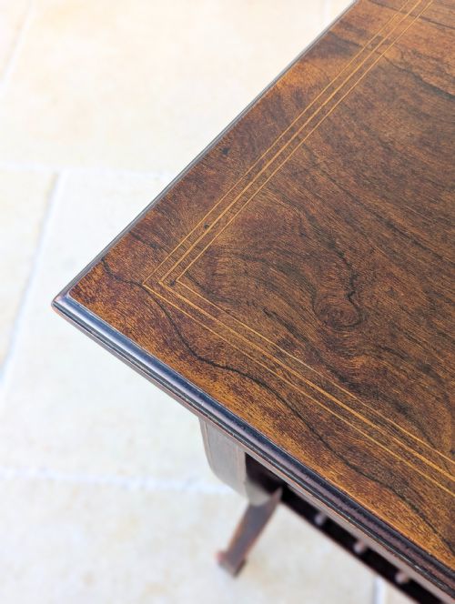 ANTIQUE EDWARDIAN ROSEWOOD OCCASIONAL TABLE C1910 - ADDITIONAL PHOTO 14