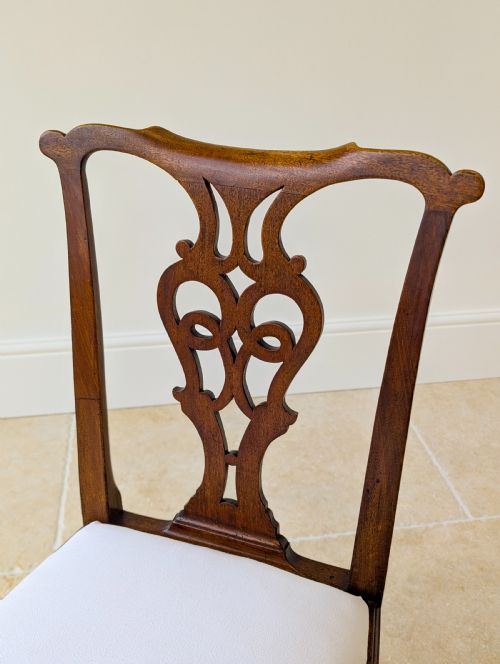 SET OF FOUR ANTIQUE GEORGIAN CHIPPENDALE MAHOGANY DINING CHAIRS C1780 - ADDITIONAL PHOTO 16