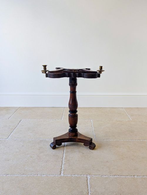 ANTIQUE WILLIAM IV MAHOGANY LYREFORM MUSIC STAND C1830 - ADDITIONAL PHOTO 4