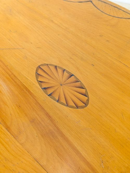 ANTIQUE EDWARDIAN SATINWOOD OVAL OCCASIONAL TABLE C1900 - ADDITIONAL PHOTO 6