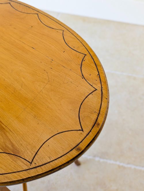 ANTIQUE EDWARDIAN SATINWOOD OVAL OCCASIONAL TABLE C1900 - ADDITIONAL PHOTO 16