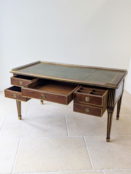 fig 3. Antique Edwardian Louis XVI Style Mahogany Writing Desk. c.1910