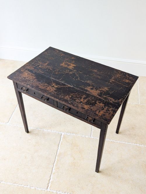 ANTIQUE GEORGE III COUNTRY HOUSE OAK SIDE TABLE C1800 - ADDITIONAL PHOTO 1