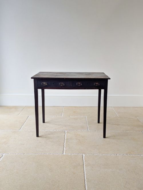 ANTIQUE GEORGE III COUNTRY HOUSE OAK SIDE TABLE C1800 - ADDITIONAL PHOTO 2