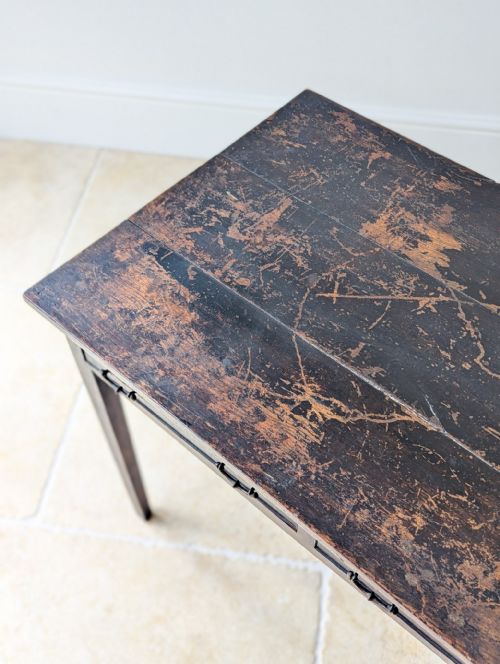 ANTIQUE GEORGE III COUNTRY HOUSE OAK SIDE TABLE C1800 - ADDITIONAL PHOTO 4