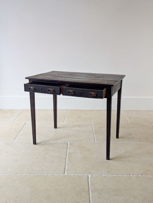 ANTIQUE GEORGE III COUNTRY HOUSE OAK SIDE TABLE C1800 - ADDITIONAL PHOTO 5