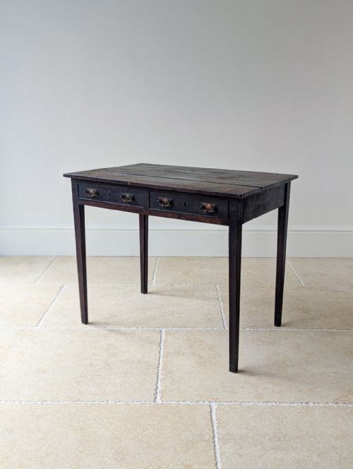 ANTIQUE GEORGE III COUNTRY HOUSE OAK SIDE TABLE C1800 - ADDITIONAL PHOTO 6