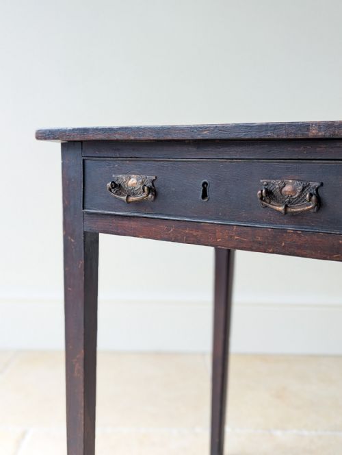 ANTIQUE GEORGE III COUNTRY HOUSE OAK SIDE TABLE C1800 - ADDITIONAL PHOTO 7