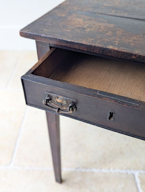 ANTIQUE GEORGE III COUNTRY HOUSE OAK SIDE TABLE C1800 - ADDITIONAL PHOTO 10