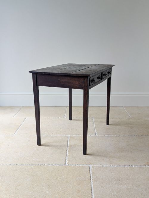 ANTIQUE GEORGE III COUNTRY HOUSE OAK SIDE TABLE C1800 - ADDITIONAL PHOTO 11