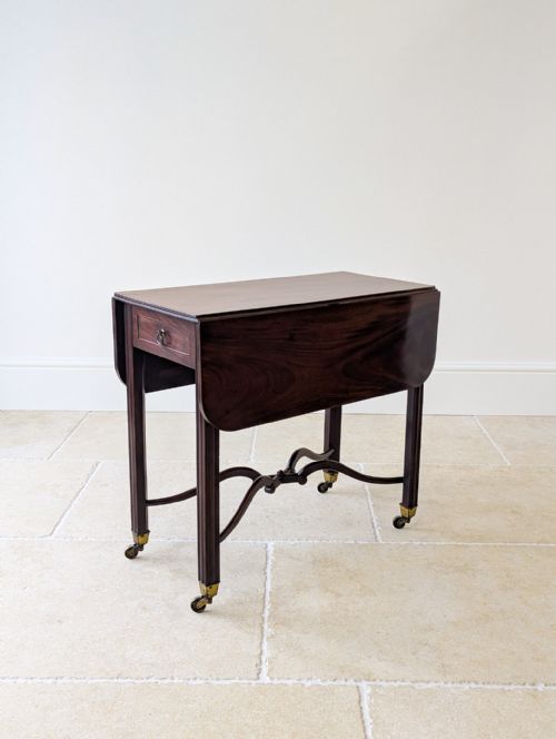 ANTIQUE REGENCY MAHOGANY PEMBROKE TABLE C1820 - ADDITIONAL PHOTO 6