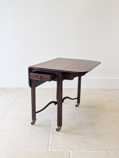 ANTIQUE REGENCY MAHOGANY PEMBROKE TABLE C1820 - ADDITIONAL PHOTO 11