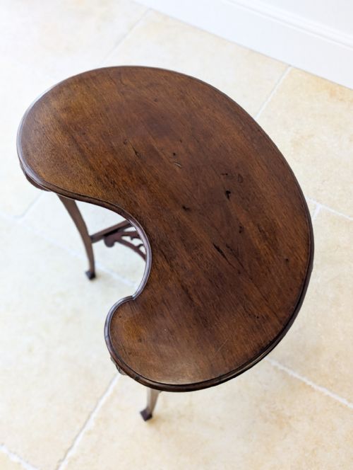 ANTIQUE EDWARDIAN ART NOUVEAU MAHOGANY SIDE TABLE C1900 - ADDITIONAL PHOTO 2