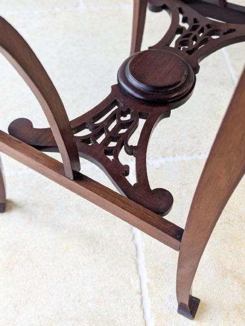 ANTIQUE EDWARDIAN ART NOUVEAU MAHOGANY SIDE TABLE C1900 - ADDITIONAL PHOTO 5