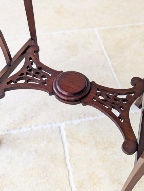 ANTIQUE EDWARDIAN ART NOUVEAU MAHOGANY SIDE TABLE C1900 - ADDITIONAL PHOTO 7